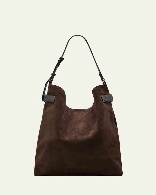 Essence Large Suede Hobo Bag